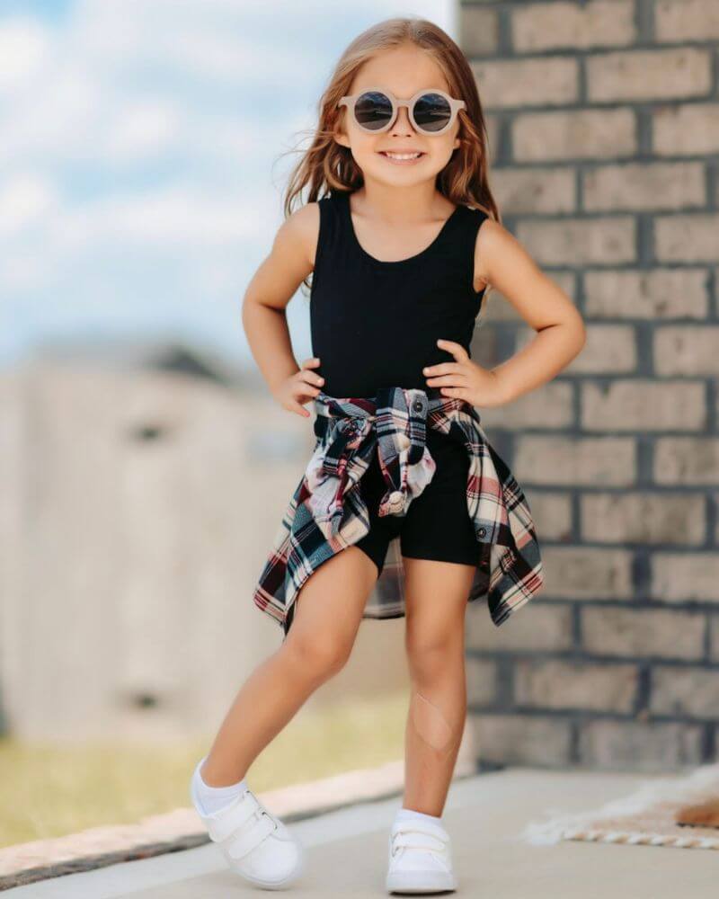 BAILEY'S BLOSSOMS Gigi Bikeshort Romper - Black (COLLECTIVE)