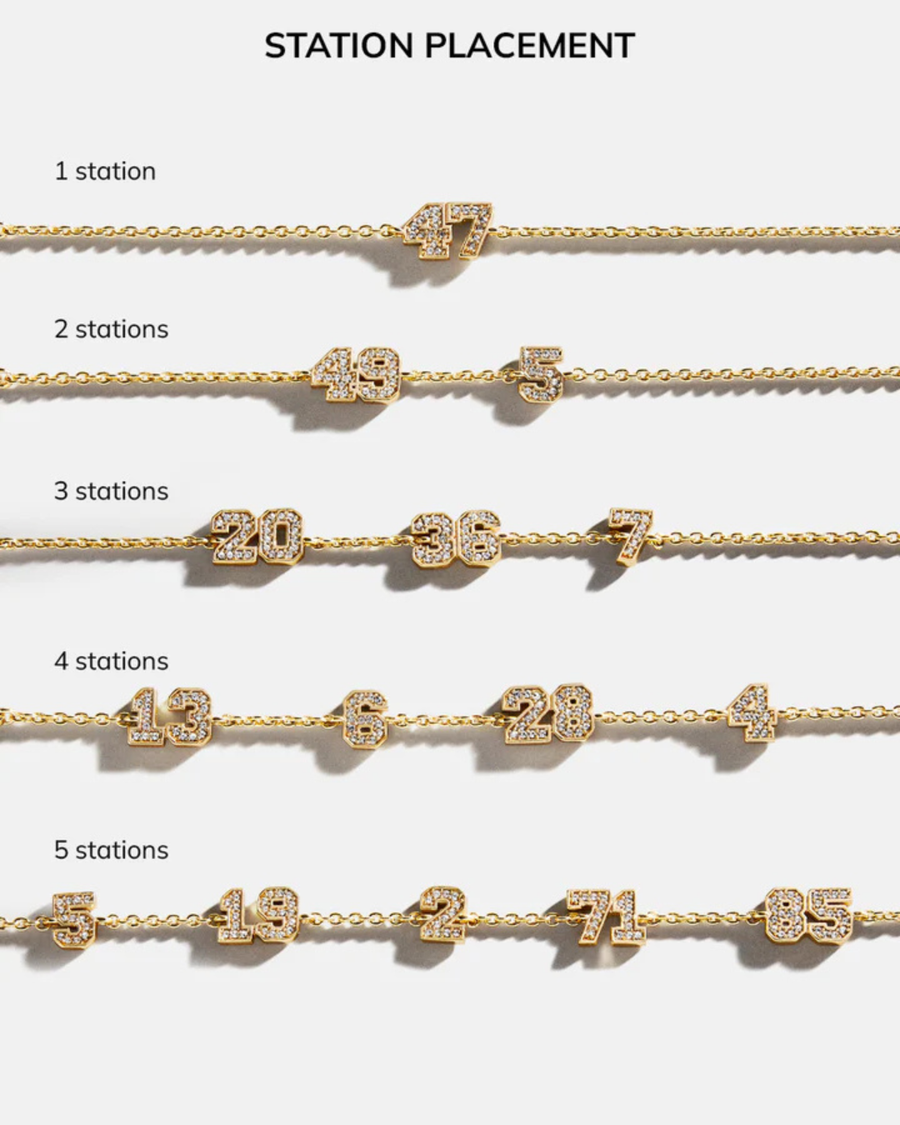 (CUSTOM PRE-ORDER) VARSITY NUMBER NECKLACE | GOLD OR SILVER