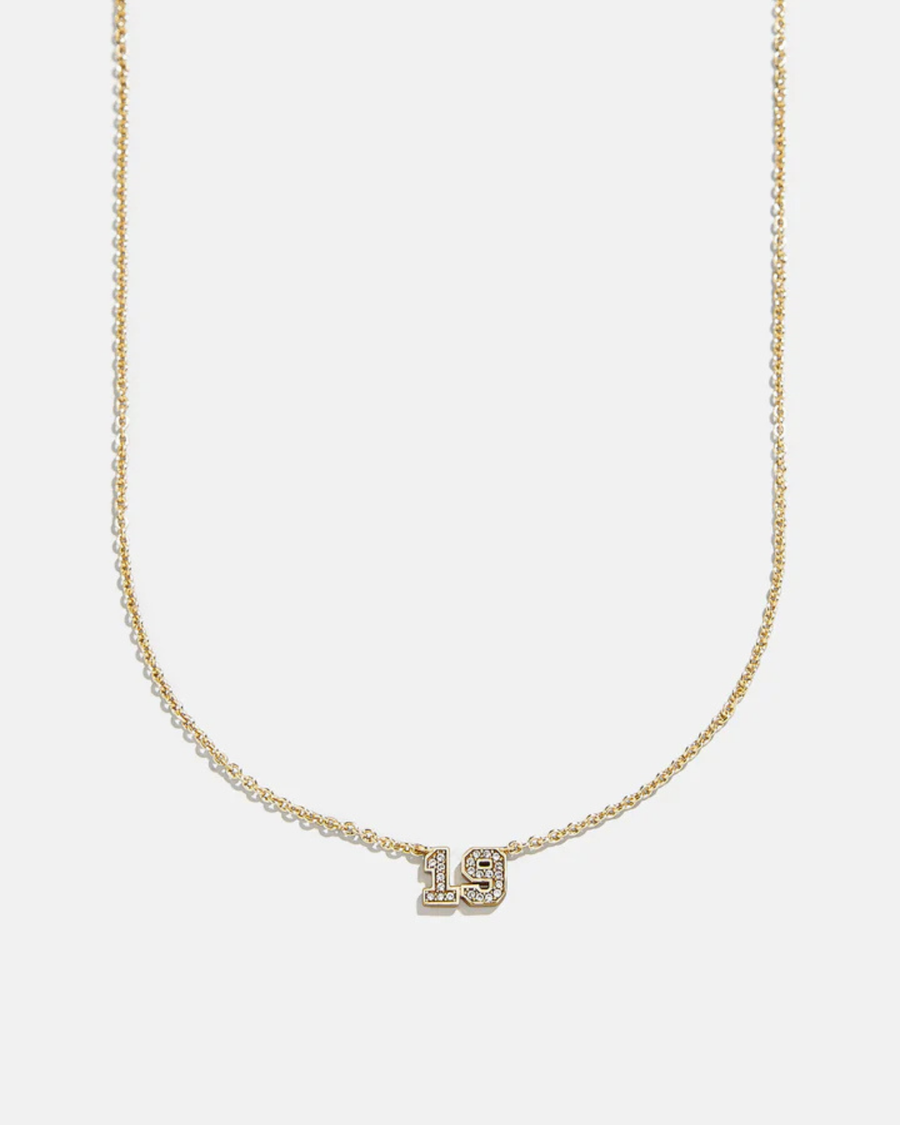 (CUSTOM PRE-ORDER) VARSITY NUMBER NECKLACE | GOLD OR SILVER