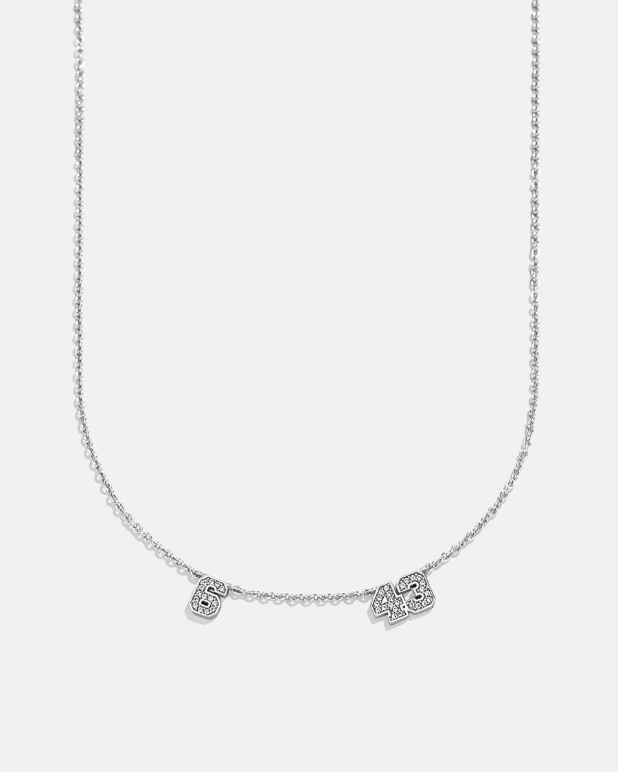 (CUSTOM PRE-ORDER) VARSITY NUMBER NECKLACE | GOLD OR SILVER