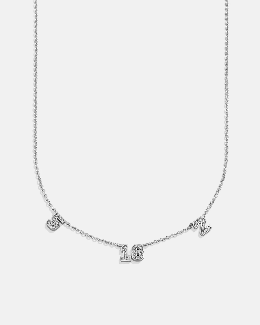 (CUSTOM PRE-ORDER) VARSITY NUMBER NECKLACE | GOLD OR SILVER