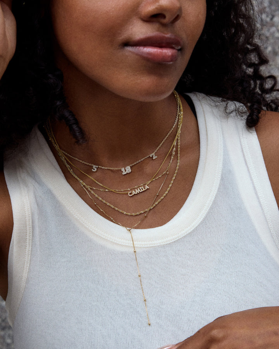 (CUSTOM PRE-ORDER) VARSITY NUMBER NECKLACE | GOLD OR SILVER