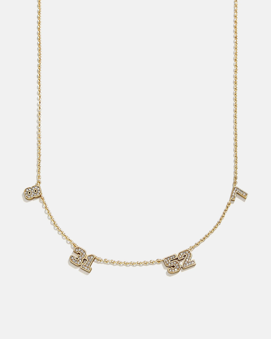 (CUSTOM PRE-ORDER) VARSITY NUMBER NECKLACE | GOLD OR SILVER