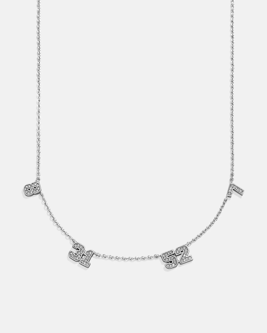 (CUSTOM PRE-ORDER) VARSITY NUMBER NECKLACE | GOLD OR SILVER