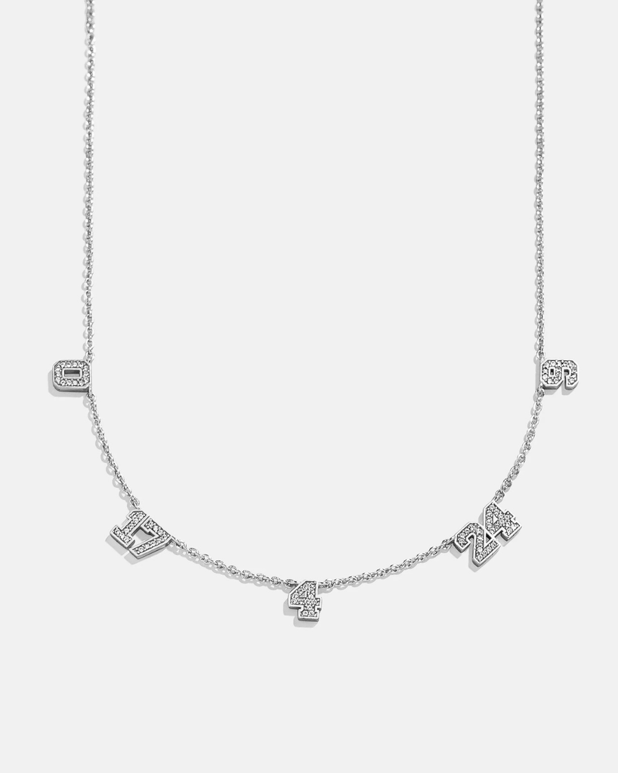 (CUSTOM PRE-ORDER) VARSITY NUMBER NECKLACE | GOLD OR SILVER