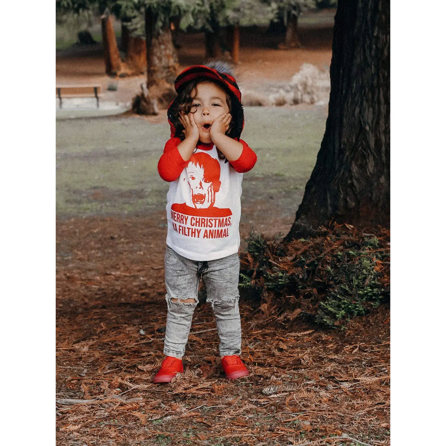 HOLLAND AVE FILTHY ANIMAL KIDS TEE | RED