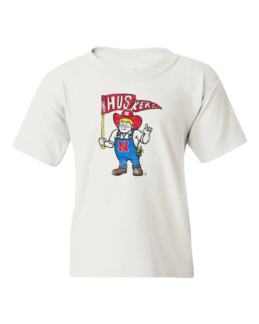 NEBRASKA HUSKERS MASCOT CREAM TEE | BABY, KIDS + YOUTH