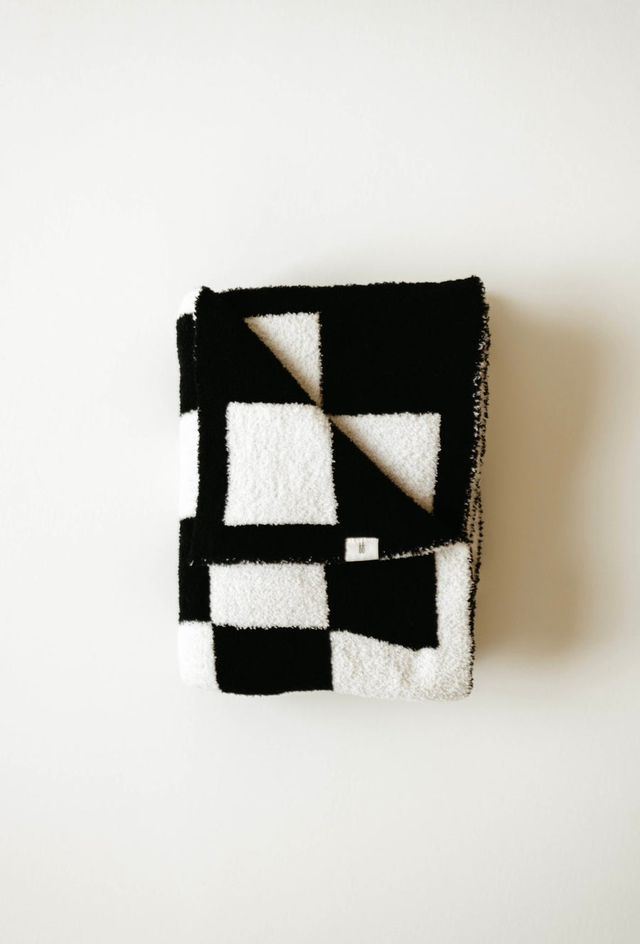 FOREVER FRENCH Black & Ivory Checkerboard | Plush Blanket (COLLECTIVE)