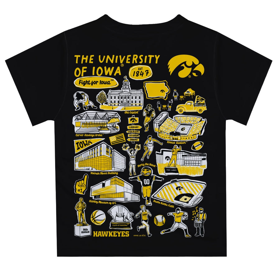 (PRE-ORDER) NCAA HAND SKETCHED YOUTH/KIDS TEE | NEBRASKA, IOWA