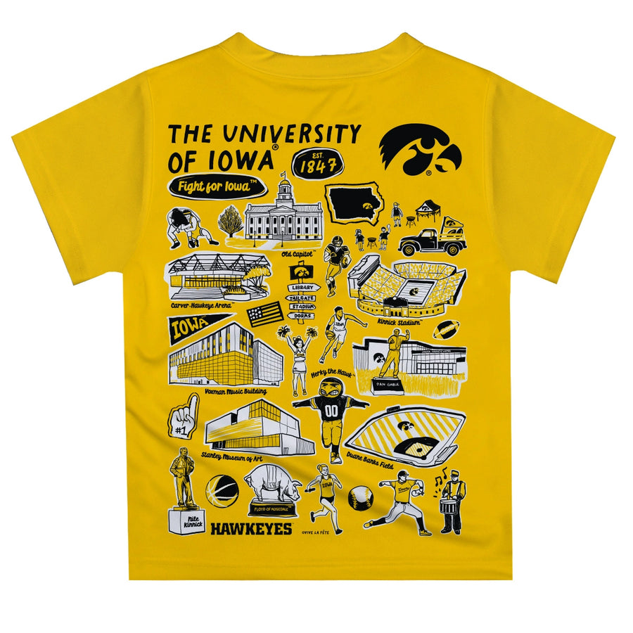 (PRE-ORDER) NCAA HAND SKETCHED YOUTH/KIDS TEE | NEBRASKA, IOWA