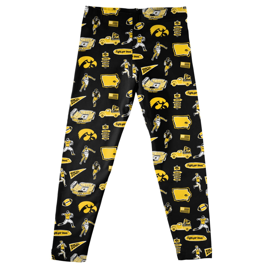 (PRE-ORDER) NCAA HAND SKETCHED KID'S LEGGINGS | NEBRASKA, IOWA, ISU
