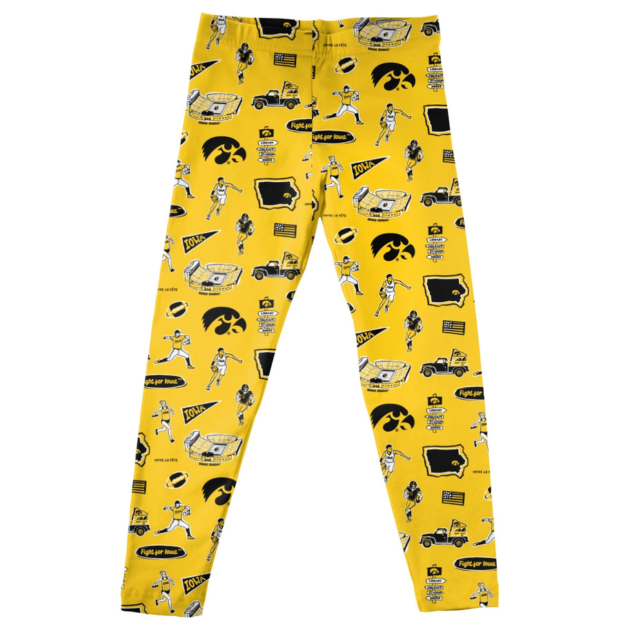 (PRE-ORDER) NCAA HAND SKETCHED KID'S LEGGINGS | NEBRASKA, IOWA, ISU