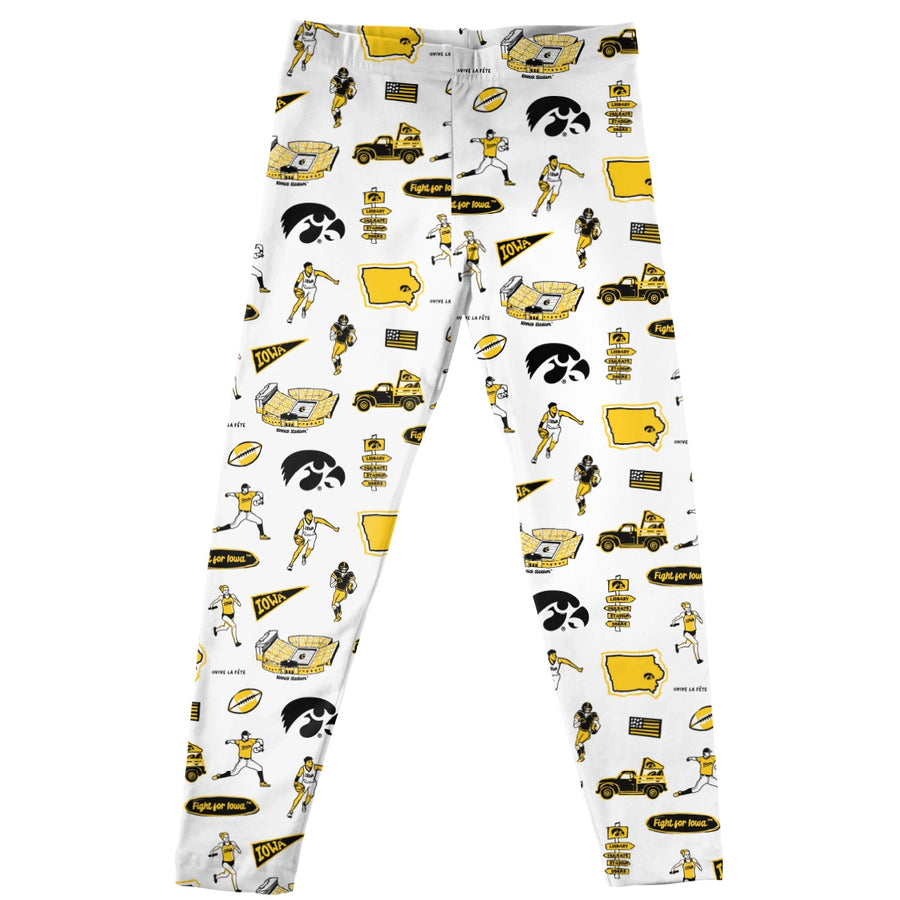 (PRE-ORDER) NCAA HAND SKETCHED KID'S LEGGINGS | NEBRASKA, IOWA, ISU