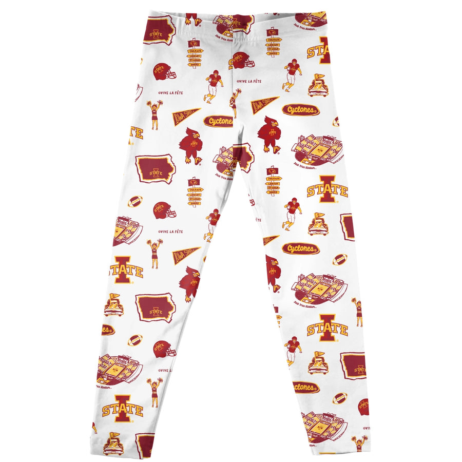 (PRE-ORDER) NCAA HAND SKETCHED KID'S LEGGINGS | NEBRASKA, IOWA, ISU