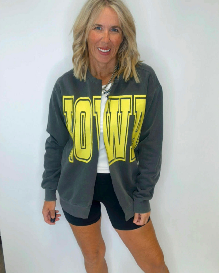 (PRE-ORDER) TEAM SPIRIT HAND CUT GRAPHIC SWEATSHIRT CARDIGAN | CUSTOM