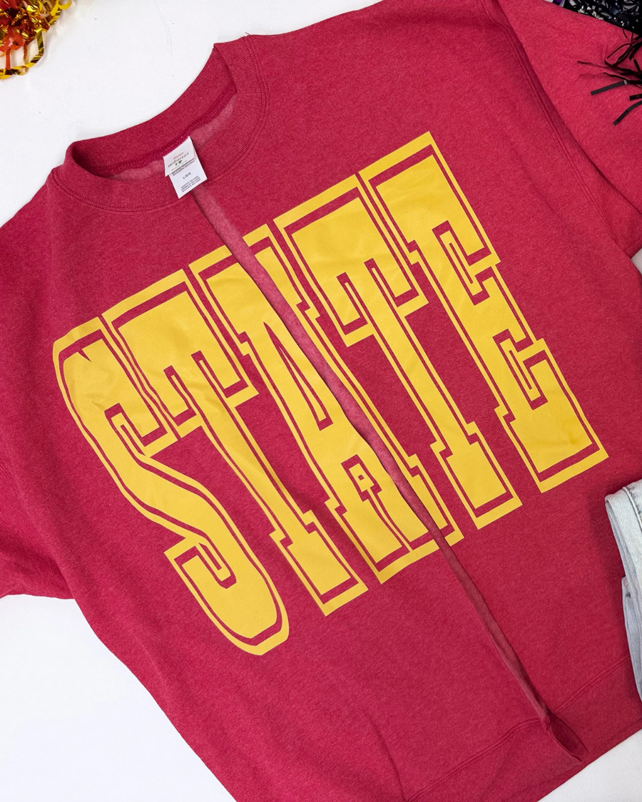 (PRE-ORDER) TEAM SPIRIT HAND CUT GRAPHIC SWEATSHIRT CARDIGAN | CUSTOM