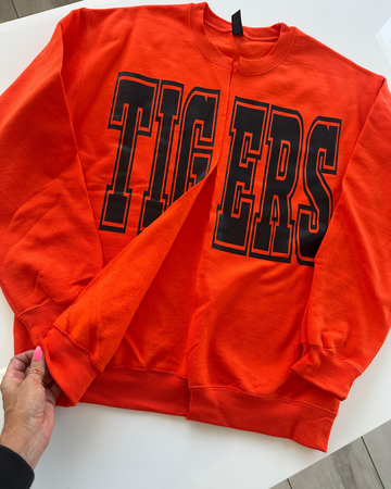 (PRE-ORDER) TEAM SPIRIT HAND CUT GRAPHIC SWEATSHIRT CARDIGAN | CUSTOM