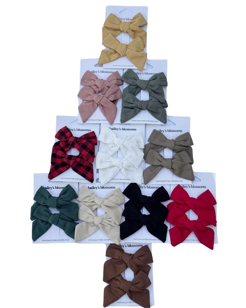 BAILEY'S BLOSSOMS Linen Cotton Piggie Set - Red and Black Gingham (COLLECTIVE)