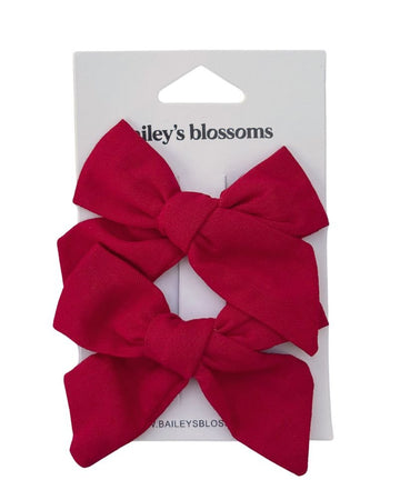 BAILEY'S BLOSSOMS Linen Cotton Piggie Sets - Red (COLLECTIVE)