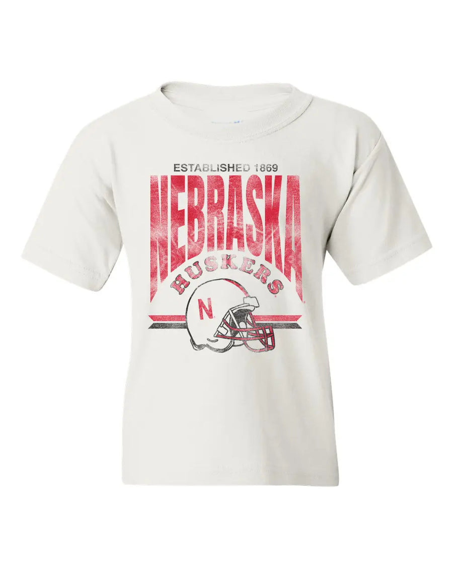 NEBRASKA HUSKERS HELMET CREAM TEE | BABY, KIDS + YOUTH