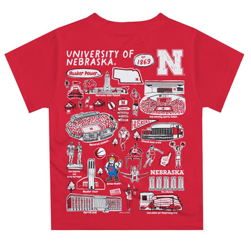(PRE-ORDER) NCAA HAND SKETCHED YOUTH/KIDS TEE | NEBRASKA, IOWA