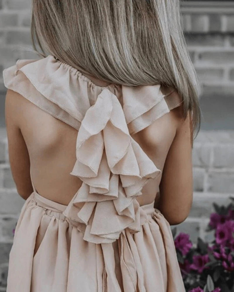 BAILEY'S BLOSSOMS Nellie Ruffle Maxi Dress - Champagne (COLLECTIVE)