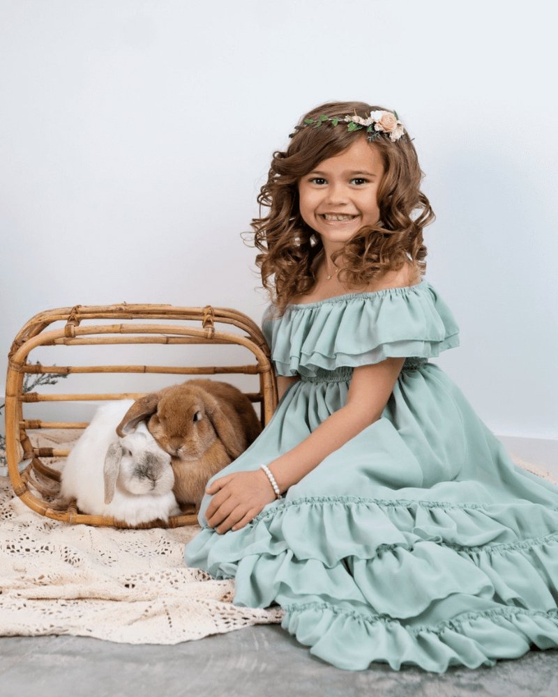BAILEY'S BLOSSOMS Nellie Ruffle Maxi Dress - Sage (COLLECTIVE)