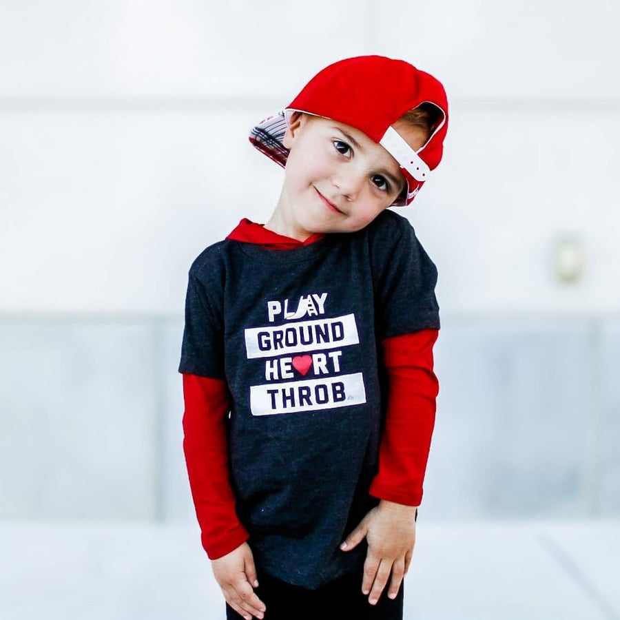 LEDGER PLAYGROUND HEARTTHROB  TEE | CHARCOAL BLACK TRI-BLEND