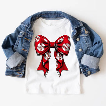 BASEBALL BOW TEE | KIDS