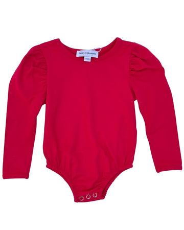 BAILEY'S BLOSSOMS Rosalind Puff Long Sleeve Leotard - Red (COLLECTIVE)