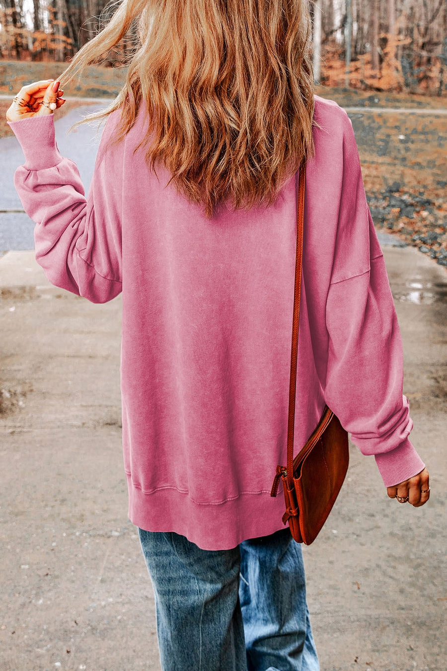 KORY MINERAL WASH WOMEN'S PULLOVER | BARBIE PINK