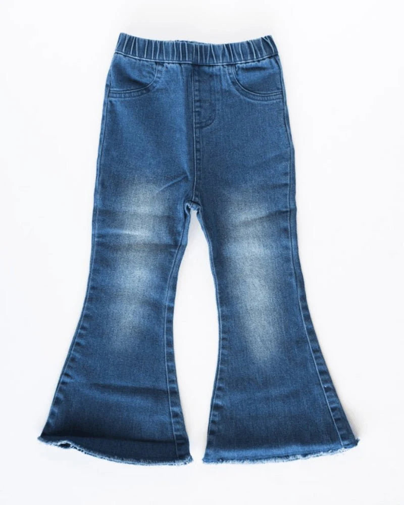 BAILEY'S BLOSSOMS Sophie Denim Bell Bottoms - Dark Wash (COLLECTIVE)