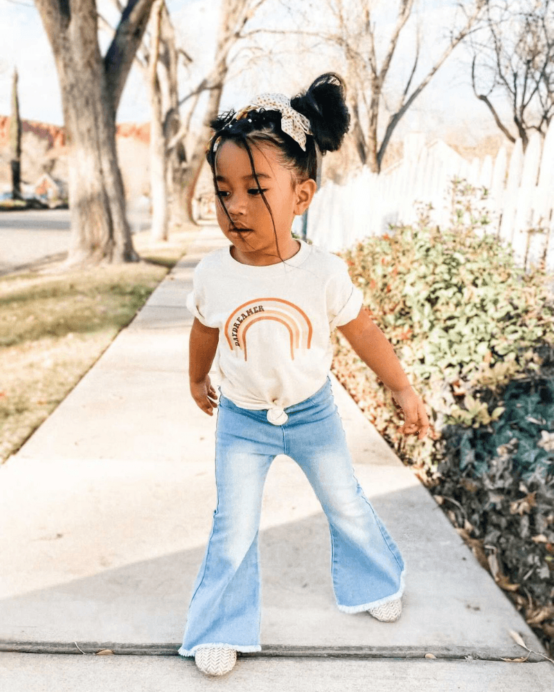 BAILEY'S BLOSSOMS Sophie Denim Bell Bottoms - Light Wash (COLLECTIVE)