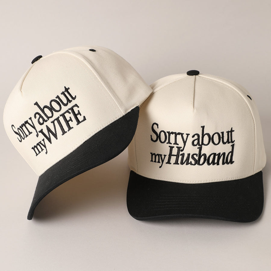 (PRE-ORDER) SORRY ABOUT MY WIFE HAT | BLACK