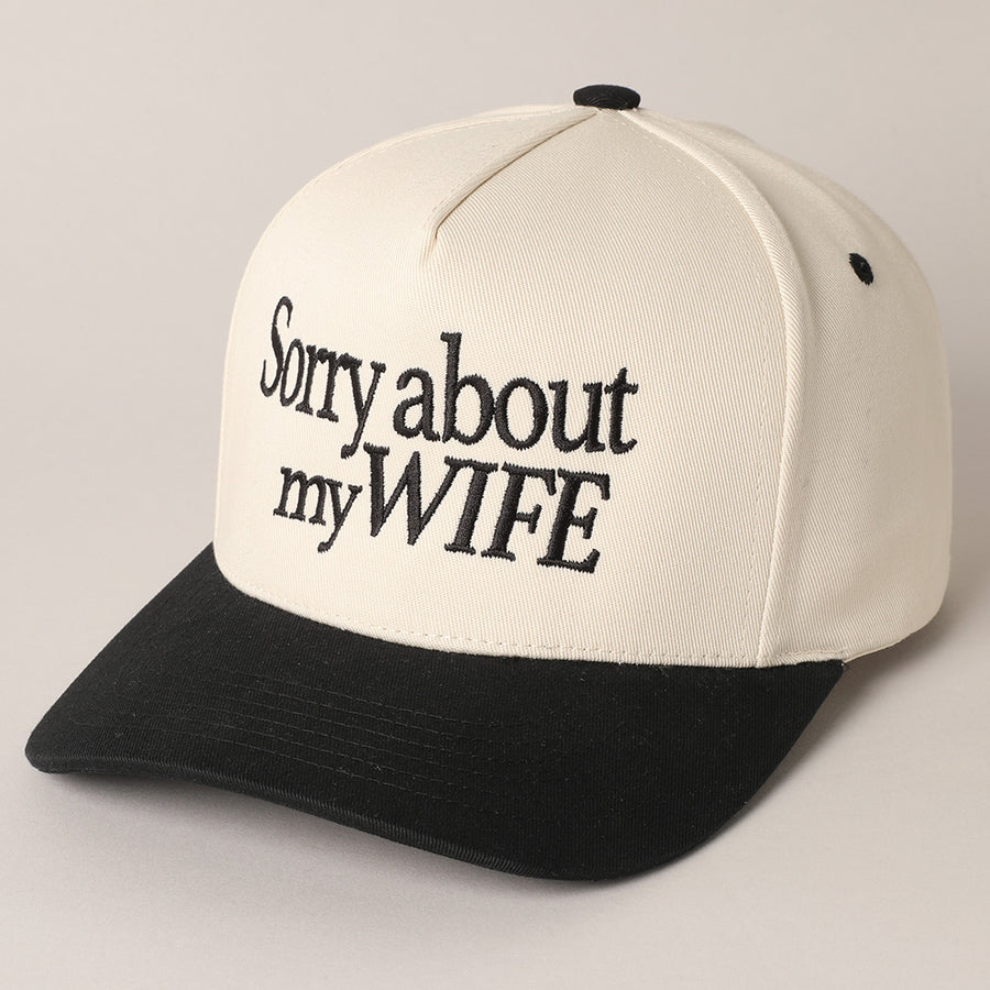 (PRE-ORDER) SORRY ABOUT MY WIFE HAT | BLACK