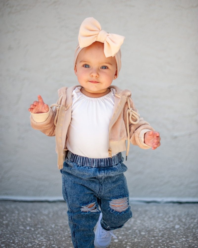 BAILEY'S BLOSSOMS Tammie Drop Shoulder Teddy Hoodie - Almond (COLLECTIVE)