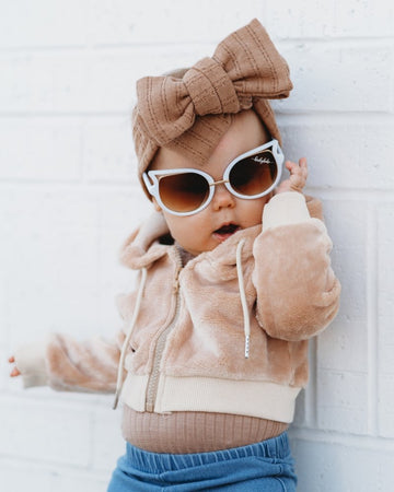 BAILEY'S BLOSSOMS Tammie Drop Shoulder Teddy Hoodie - Almond (COLLECTIVE)