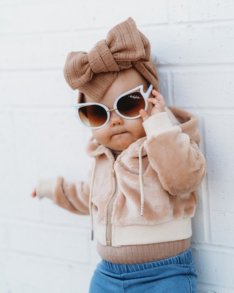 BAILEY'S BLOSSOMS Tammie Drop Shoulder Teddy Hoodie - Almond (COLLECTIVE)
