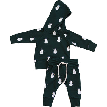 Snowman Hooded French Terry Set