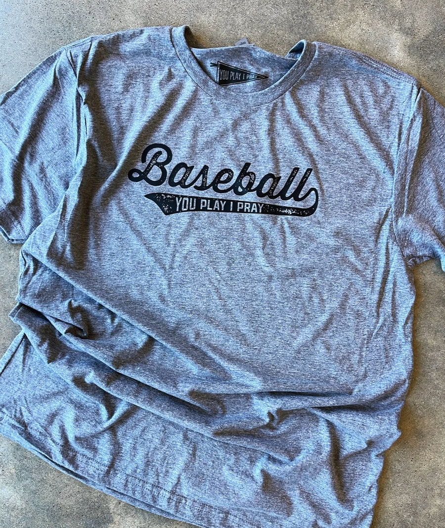 TAKE ME OUT TO THE BALLPARK BASEBALL TEE | GRAY