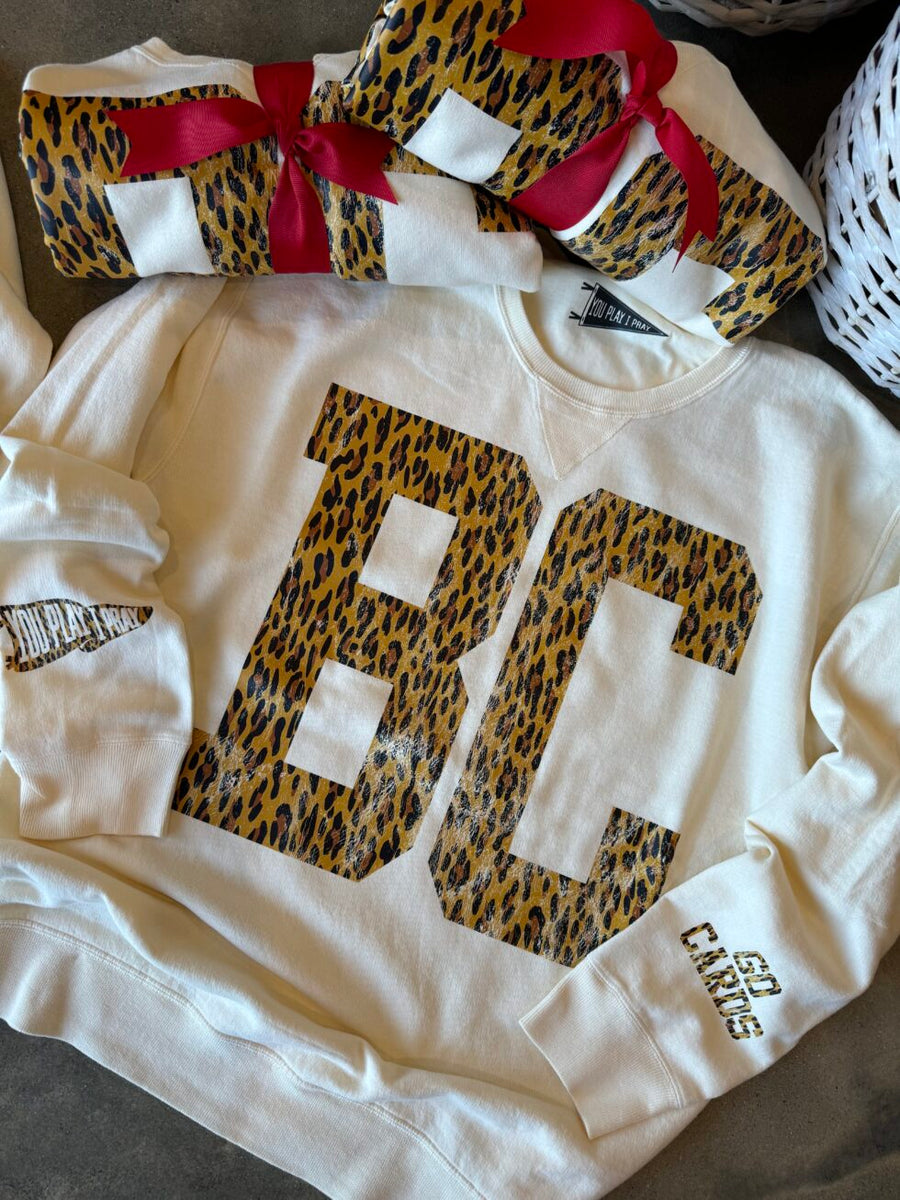 (PRE-ORDER) CUSTOM #1 FAN LEOPARD SWEATSHIRT