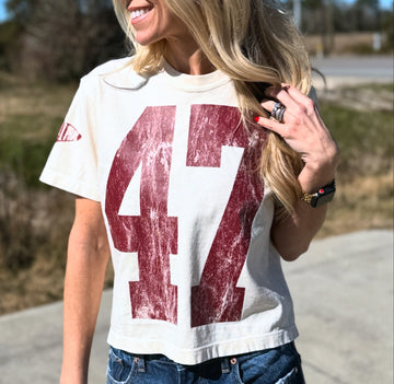 (PRE-ORDER) CUSTOM #1 FAN BOXY TEES | CREAM OR PEPPER