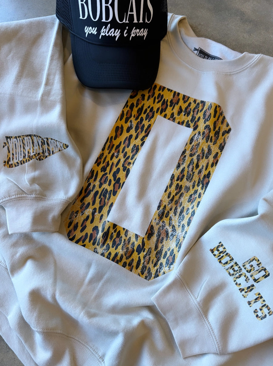 (PRE-ORDER) CUSTOM #1 FAN LEOPARD SWEATSHIRT