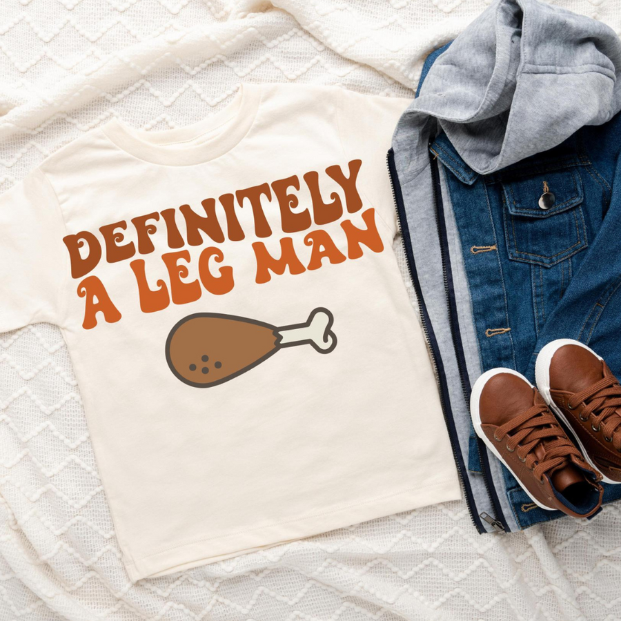 DEFINITELY A LEG MAN KID'S TEE | NATURAL