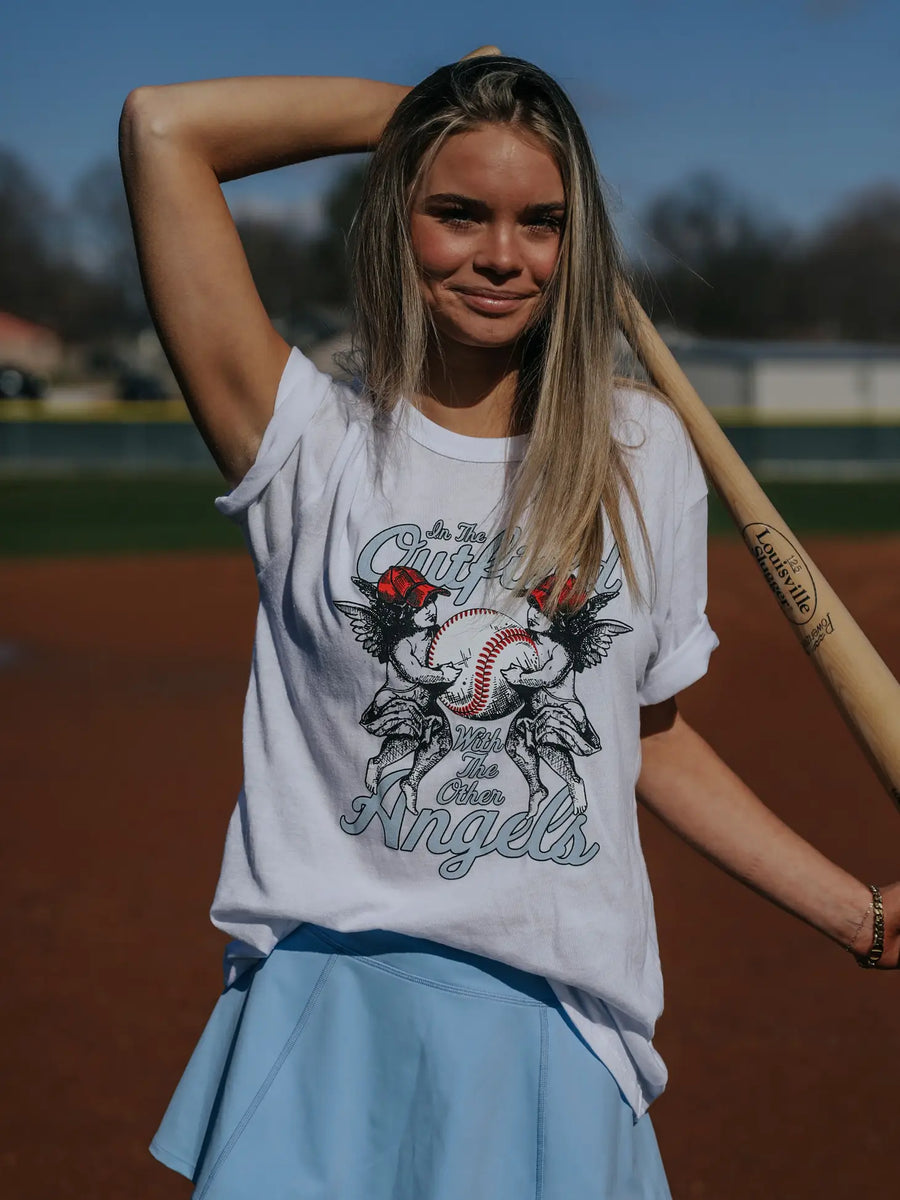 CS ANGELS IN THE OUTFIELD WOMEN'S UNISEX TEE