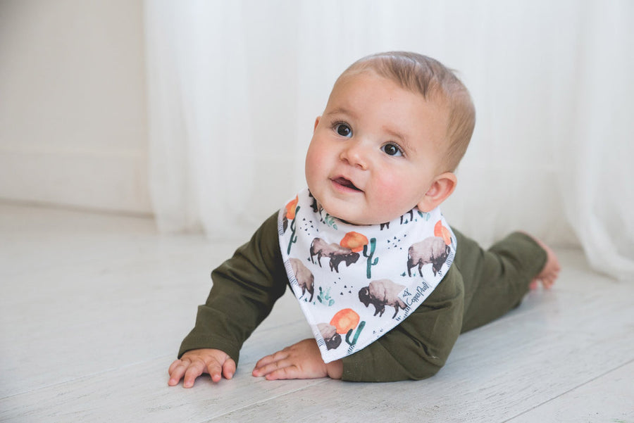 COPPER PEARL BANDANA BIB  SET |  BISON