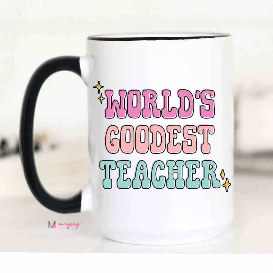 MUGSBY WORLD'S GOODEST TEACHER CERAMIC MUG